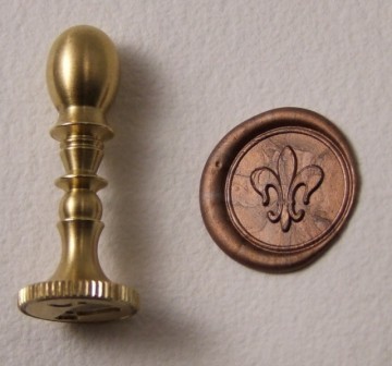 1120955 zegel messing fleur de lys