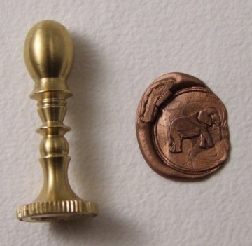 1120961 messing zegel olifant