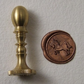 1120962 zegel messing paard