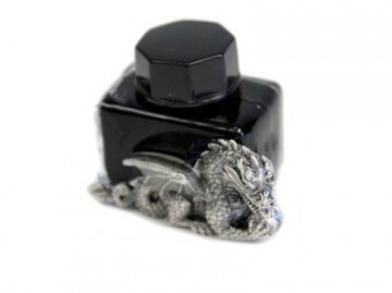 Clm37med inktpot rechthoekig schroefdop draak