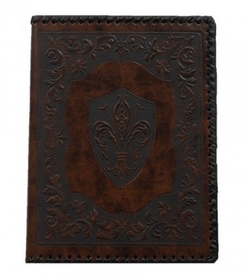 Kaft leder fleur de lys