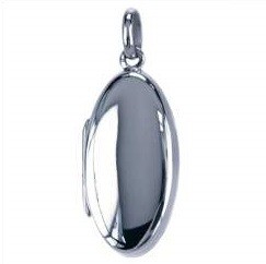 Medaillon ovaal smal   zilver  38522