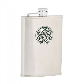 St51f hipflask 8oz shamrock