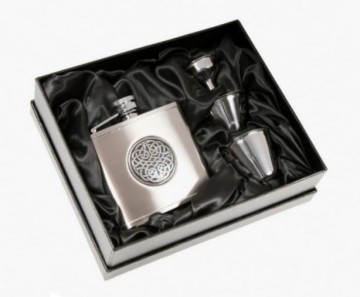 St81c hip flask neverending knot cadeauset met trechter en koetsiersmaatjes  in doos 1 5